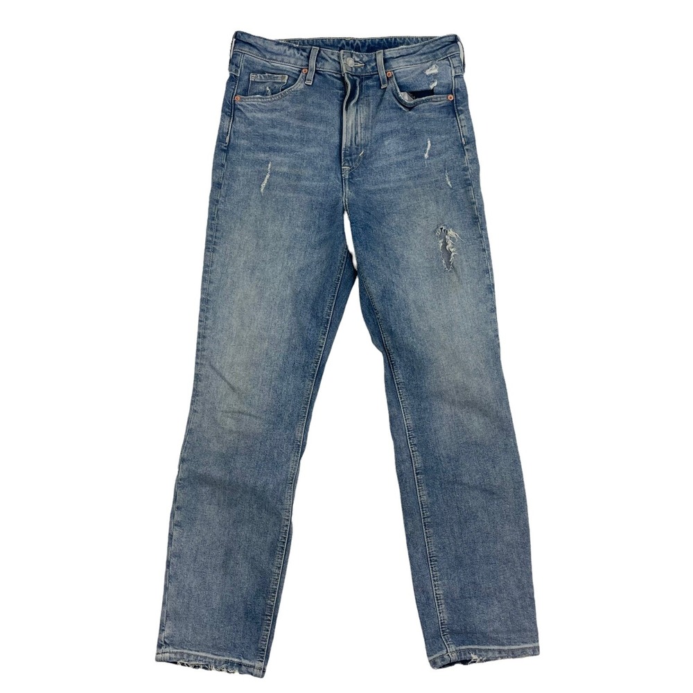 &Denim H&M High Waist Vintage Slim Straight Leg Denim Jeans Sz 6 Stretch 30"W